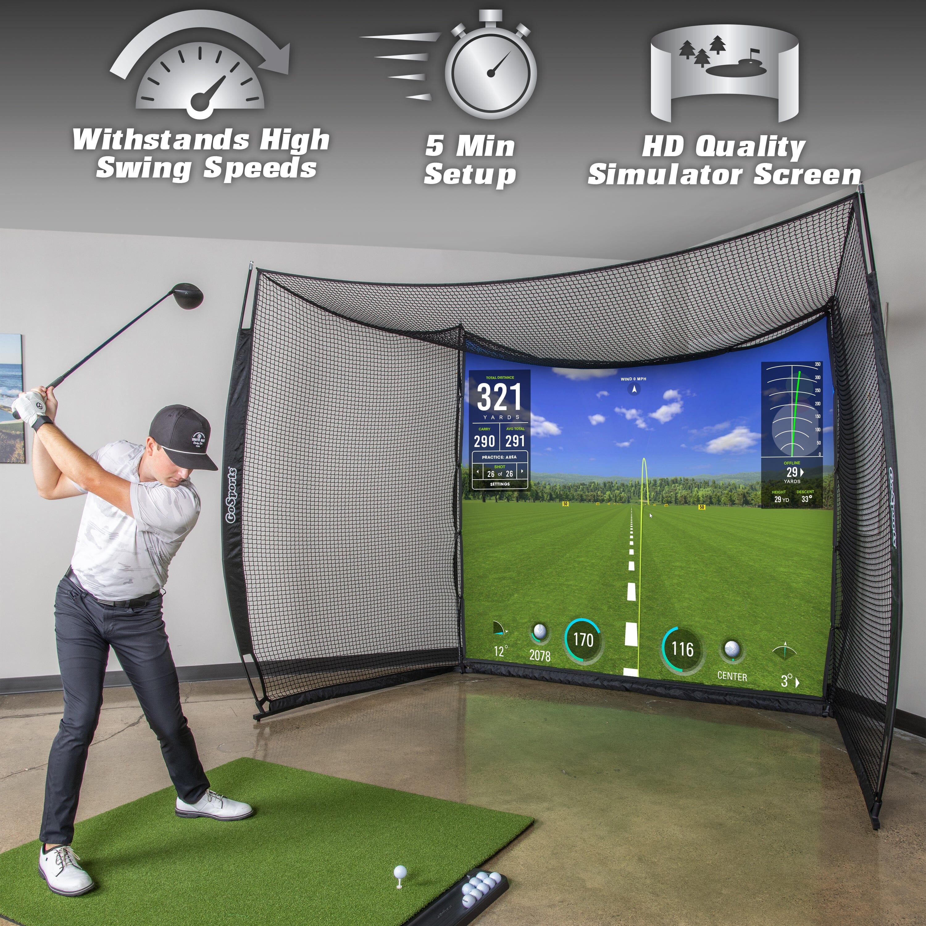 GoSports Range Cage Golf Practice Net